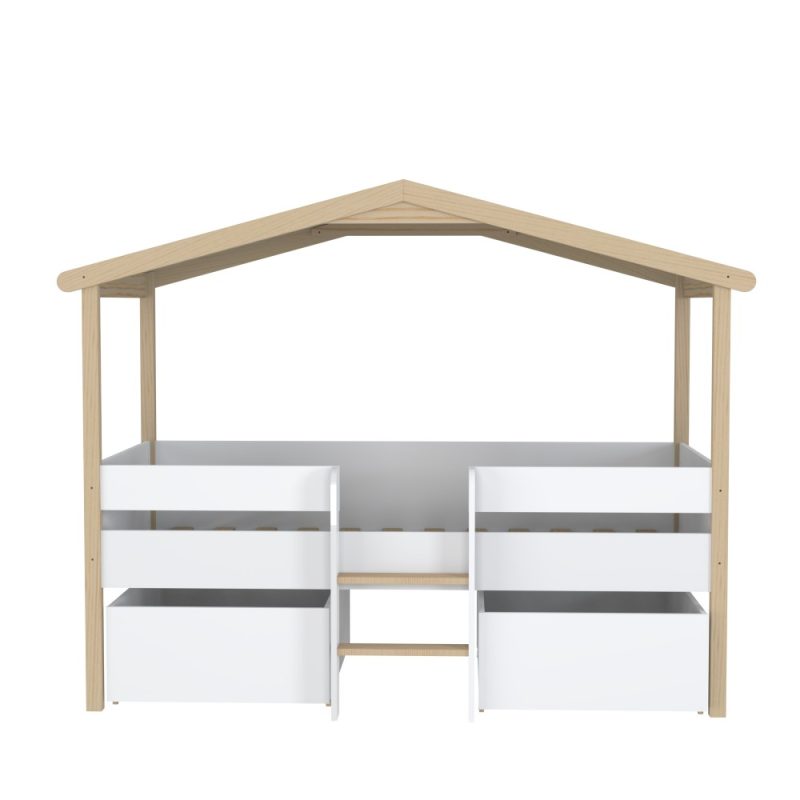 lit cabane enfant 90x200 avec tiroirs