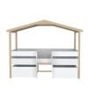 lit cabane enfant mi-hauteur avec rangement